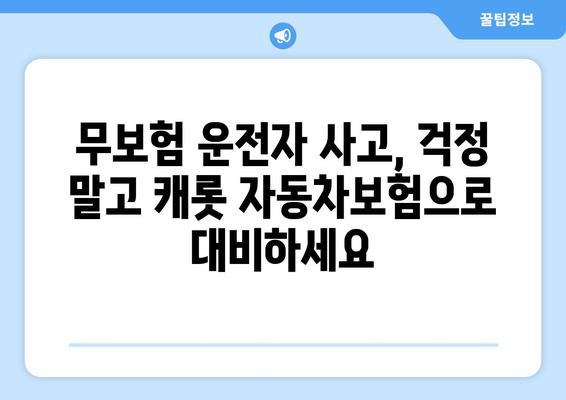 캐롯 자동차보험 무보험 운전자 보장| 안전 운전을 위한 필수 보험 | 무보험 운전, 사고 대비, 보험 가입 팁