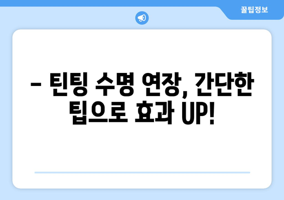 자동차 틴팅 수명 연장하는 꿀팁 | 틴팅 관리, 오래 사용하는 방법, 필름 수명 늘리기