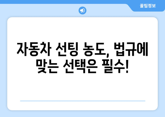 자동차 선팅 농도 고민 해결| 효과와 투명도, 완벽한 균형을 찾는 방법 | 선팅 농도, 자동차 선팅, 틴팅, 썬팅, 틴팅 농도