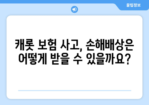 캐롯 자동차보험 사고, 내 권리를 지키는 법률 가이드 | 사고 처리, 보상, 소송, 손해 배상, 법률 상담