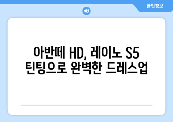 아반떼 HD 레이노 S5 틴팅| 완벽한 시공 가이드 | 자동차 틴팅, 레이노 S5, 아반떼 HD, 썬팅