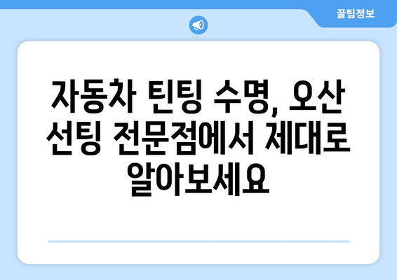 자동차 틴팅 수명, 오산 선팅 전문점에서 제대로 알아보세요 | 틴팅, 수명, 오산, 전문점, 가격, 추천