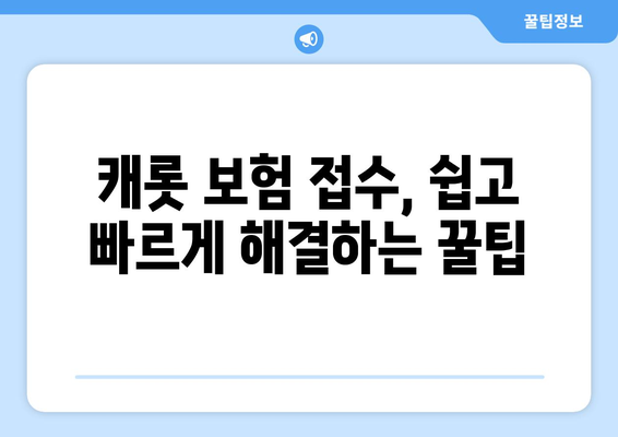 캐롯 자동차 보험 24시간 접수 불가능? 지금 바로 해결하세요! | 보험, 긴급, 연락처, 방법, 해결