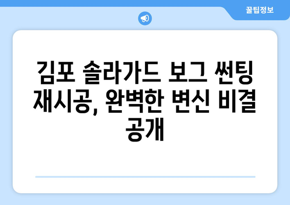 김포 솔라가드 보그 반사 필름 썬팅 재시공| 완벽한 시공 후기 및 가격 정보 | 솔라가드, 보그, 썬팅, 재시공, 김포