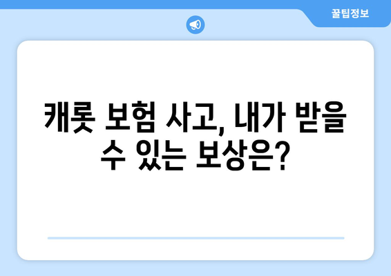 캐롯 자동차보험 사고, 내 권리를 지키는 법률 가이드 | 사고 처리, 보상, 소송, 손해 배상, 법률 상담