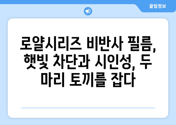 로얄시리즈 비반사 자동차 선팅, 효율성 비교분석| 장점, 단점, 그리고 선택 가이드 | 자동차 선팅, 비반사 필름, 열차단, 햇빛 차단, 시인성