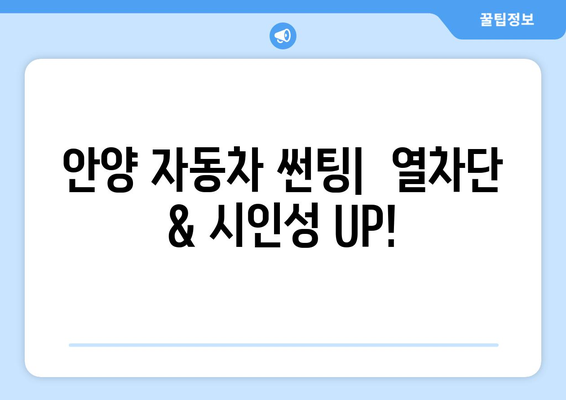 안양 자동차 썬팅| 열차단 & 시인성 UP! | 안양, 썬팅 추천, 자동차 썬팅 가격, 열차단 썬팅, 틴팅