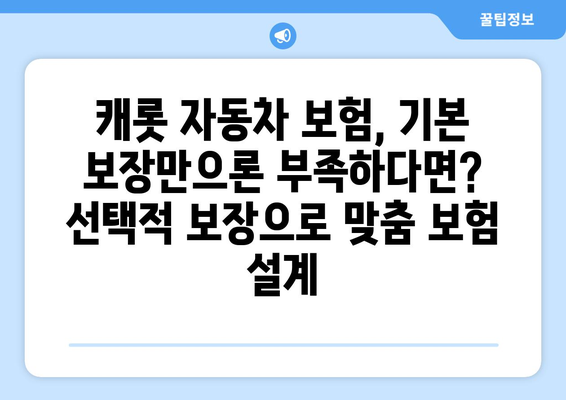 캐Rohit 자동차 보험 선택적 보장| 추가 혜택 비교분석 | 보험료, 보장범위, 추가 혜택, 선택 가이드