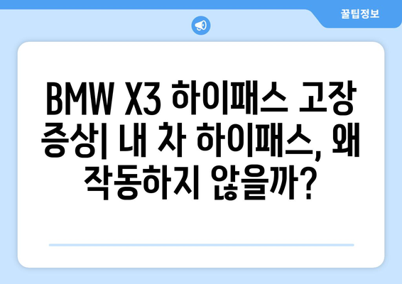 BMW X3 하이패스 고장 해결| 수리부터 교체까지 완벽 가이드 | 하이패스 오류, 고장 증상, 수리 비용, 교체 방법